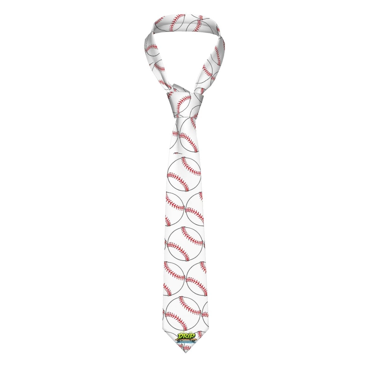 Game Day Tie - Baseballs Classic White