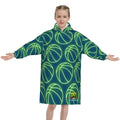 Youth Blanket Sweatshirt - Neon Green Basketball Midnight