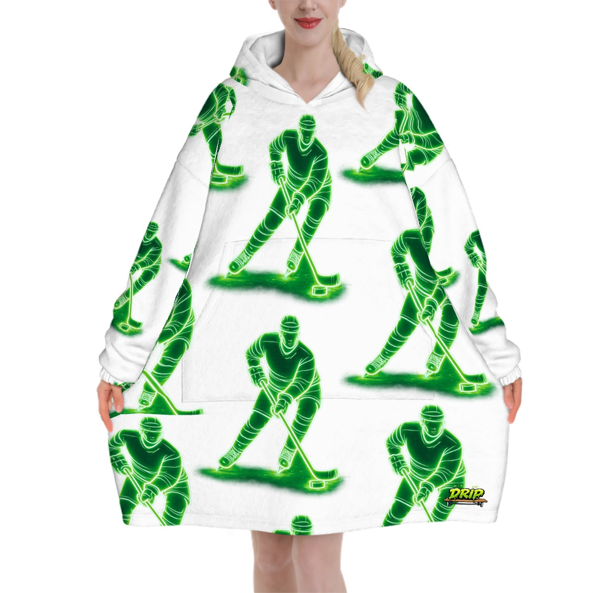 Adult Blanket Sweatshirt - Hockey Guys White