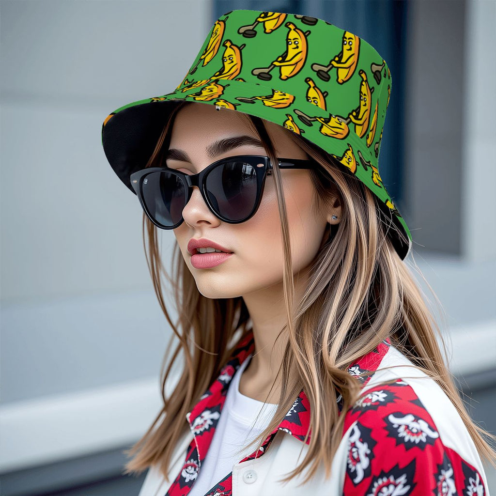Drip Bucket Hat - Bananas for Hockey Green
