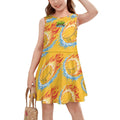 Girl's Game Day Dress - Flamin Hockey Pucks Gold