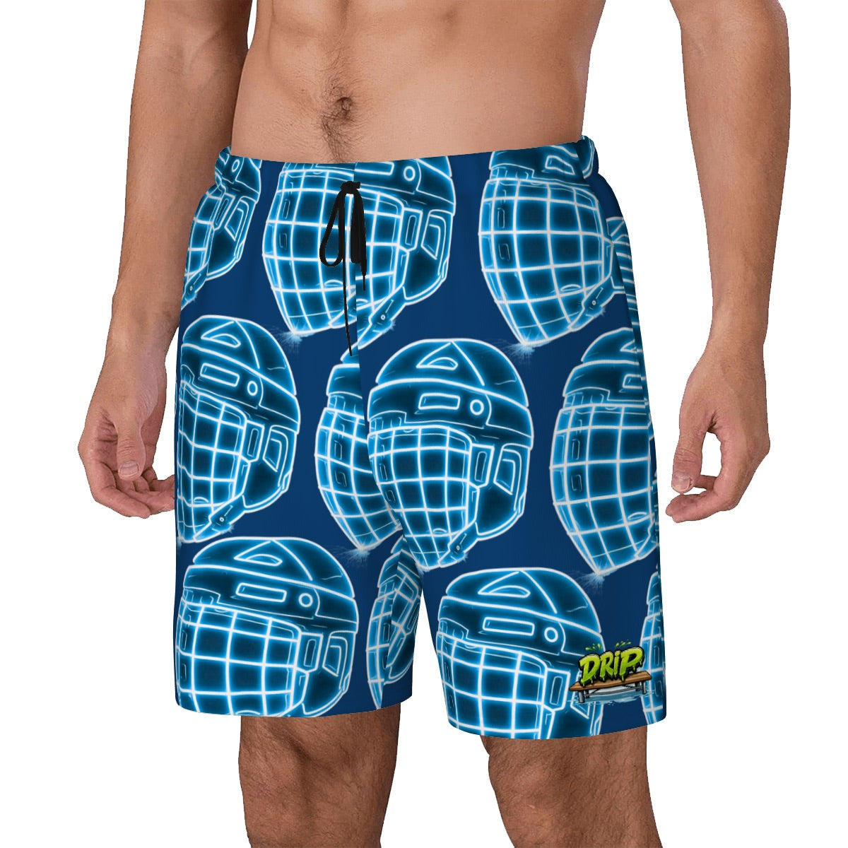 W2W Pro Mesh Hybrid Shorts - Hockey Helmet Neon Blue Midnight