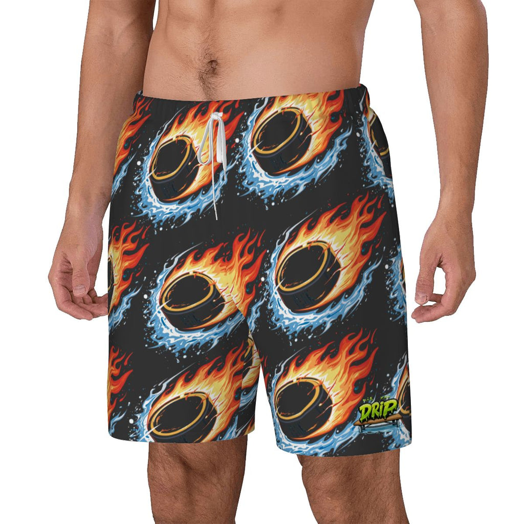 W2W Pro Mesh Hybrid Shorts - Flamin Hockey Pucks Charcoal