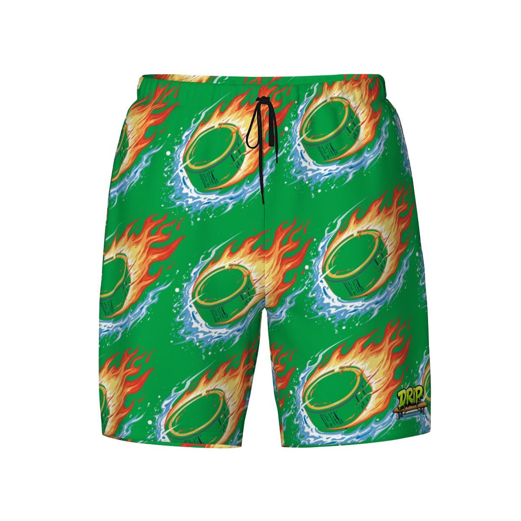 W2W Pro Mesh Hybrid Shorts - Flamin Hockey Pucks Green