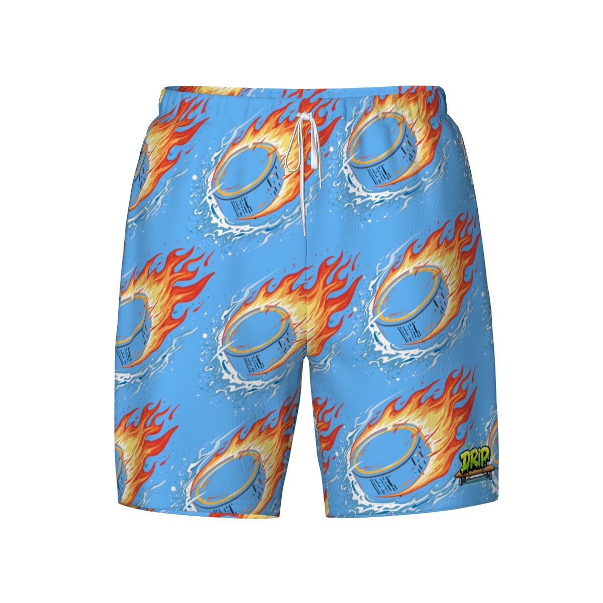 W2W Pro Mesh Hybrid Shorts - Flamin Hockey Pucks Blue