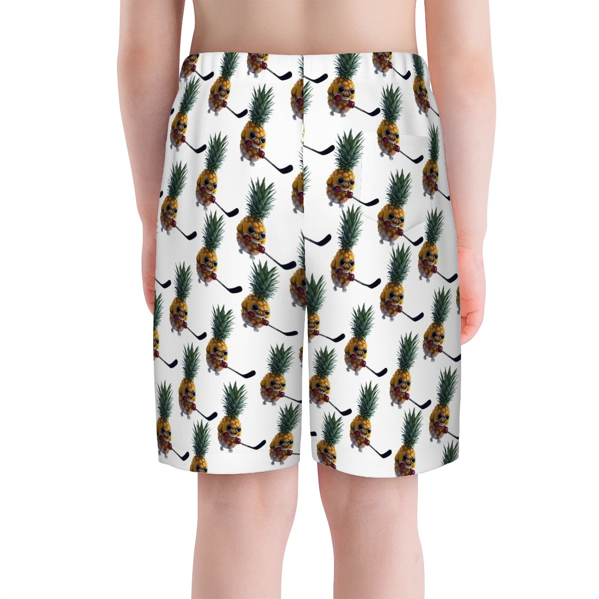 Youth Swim Shorts - Piney Snipes White