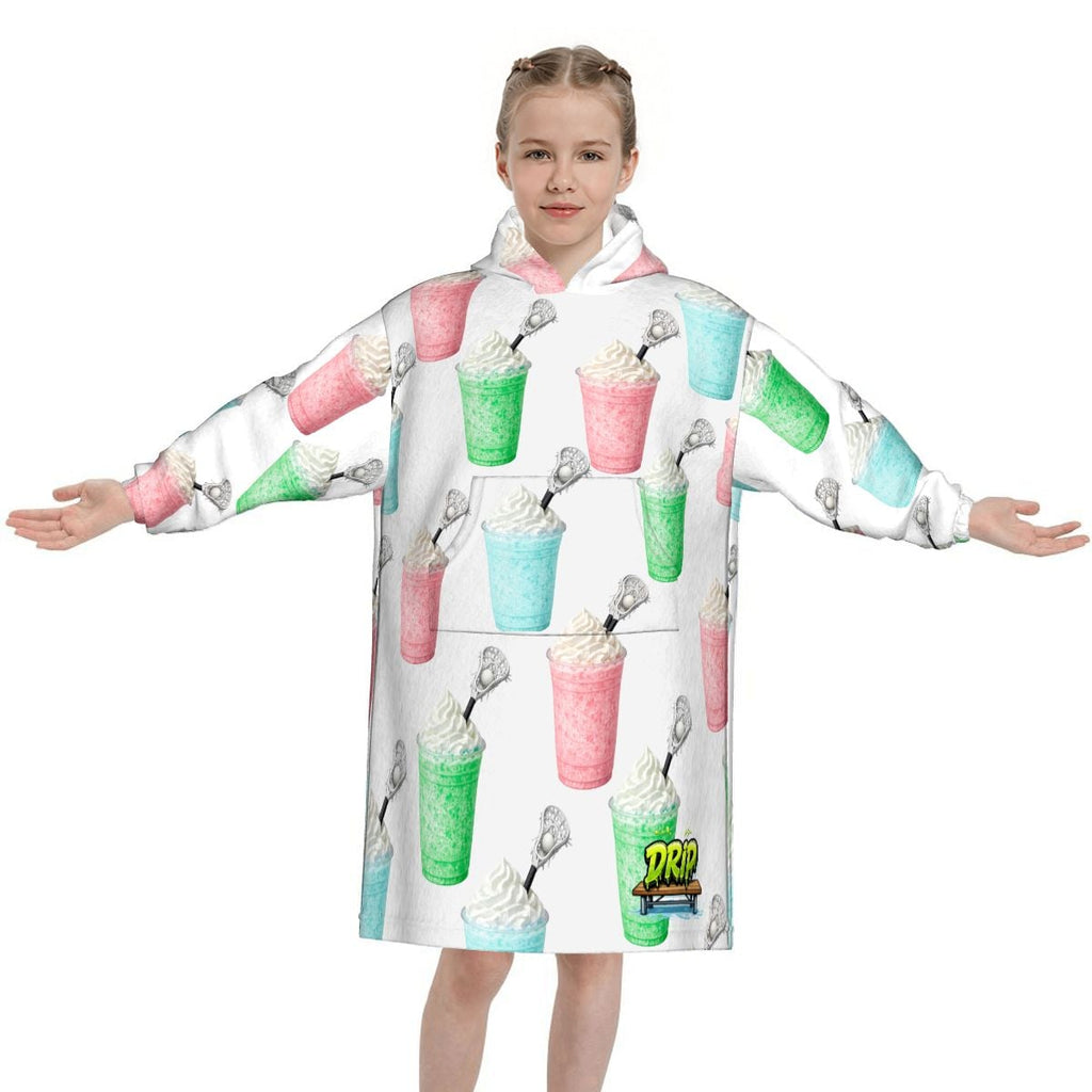 Youth Blanket Sweatshirt - Ice Cream Lacrosse White