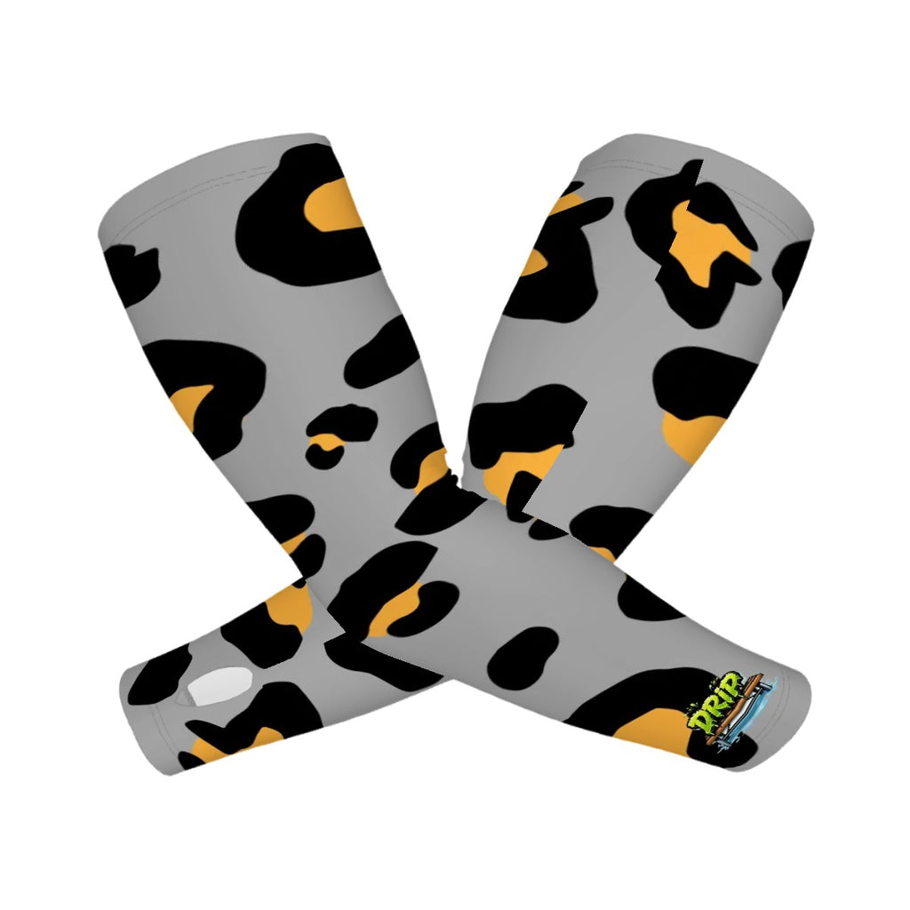 Drip Bench Performance Arm Sleeves - Drip Bench Leopard Grey