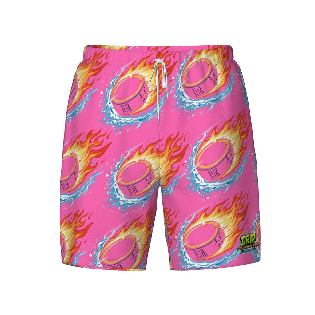 W2W Pro Mesh Hybrid Shorts - Flamin Hockey Pucks Hot Pink