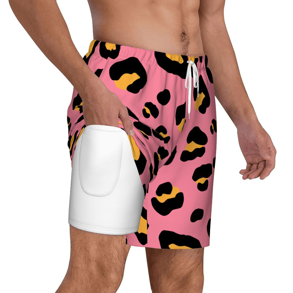 W2W Pro Mesh Hybrid Shorts - Drip Bench Leopard Pink