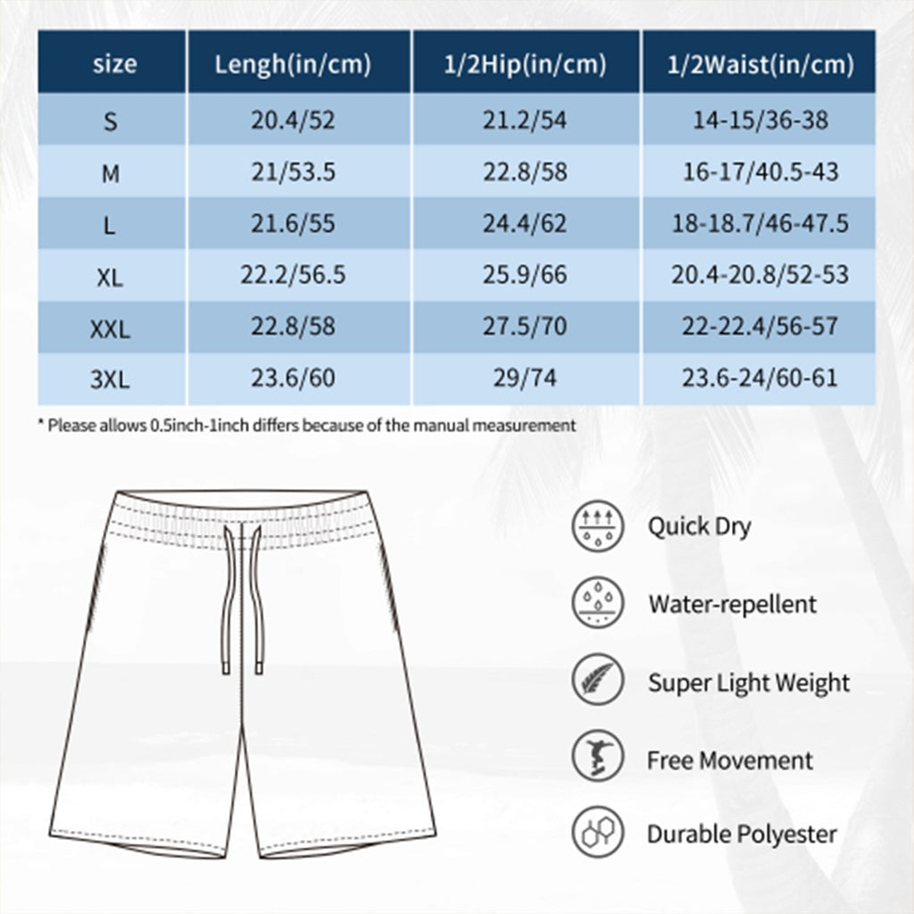Men/Teen Swim Shorts - Donut Drip Orange