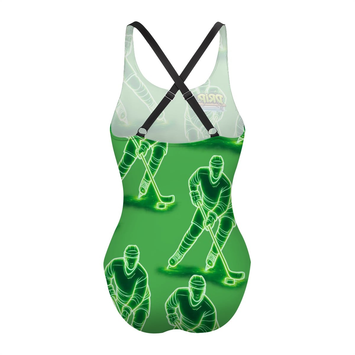 Cross-Back One Piece Swimsuit Women - Hockey Guys Green