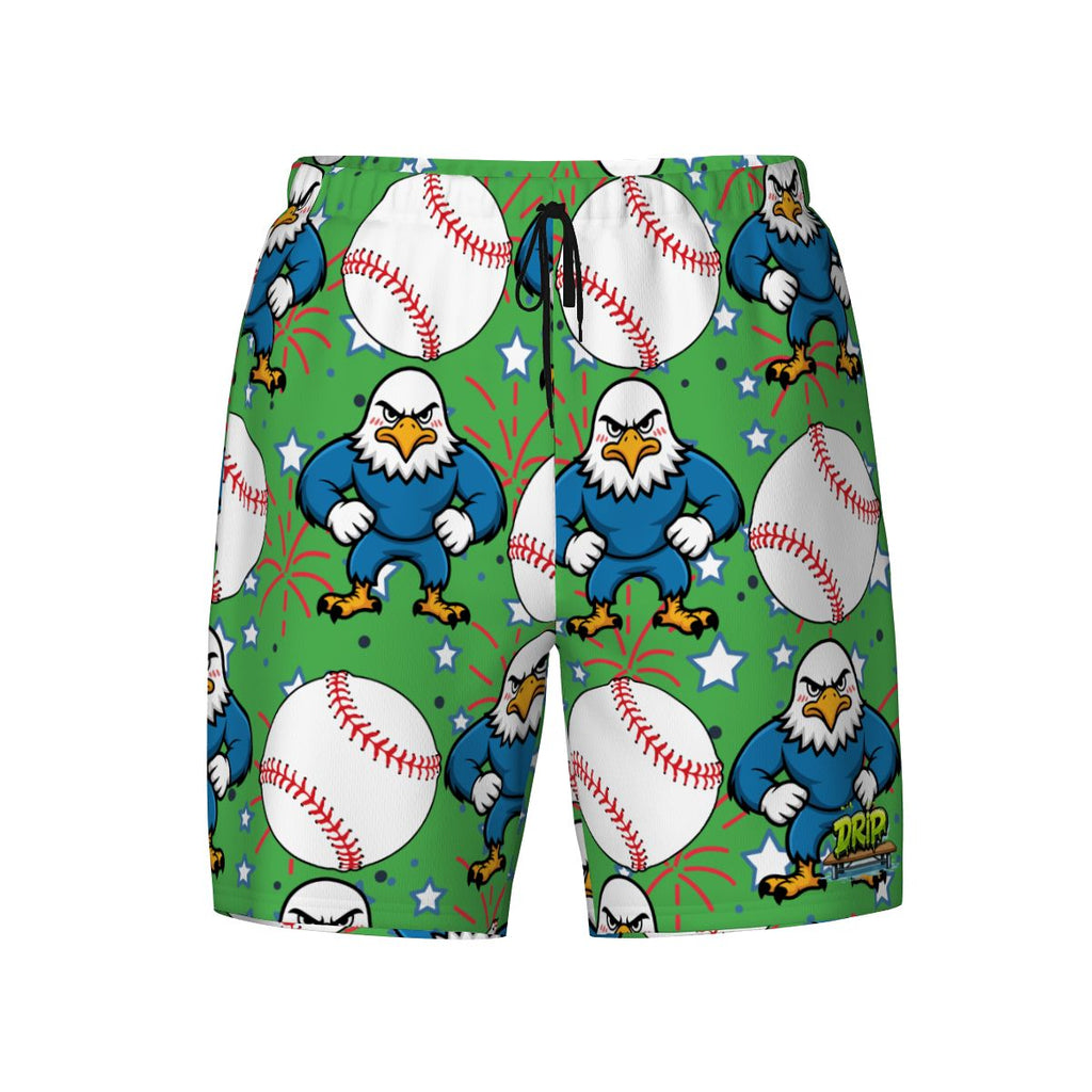 W2W Pro Mesh Hybrid Shorts - Stars and Strikes Green