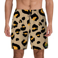 W2W Pro Mesh Hybrid Shorts - Drip Bench Leopard Khaki Tan