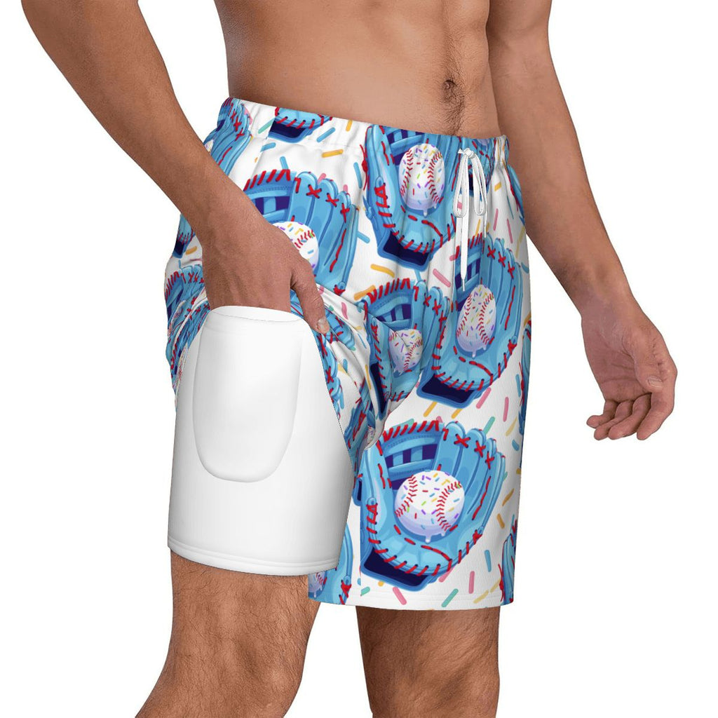 W2W Pro Mesh Hybrid Shorts - Baseball Sprinkles Drip White