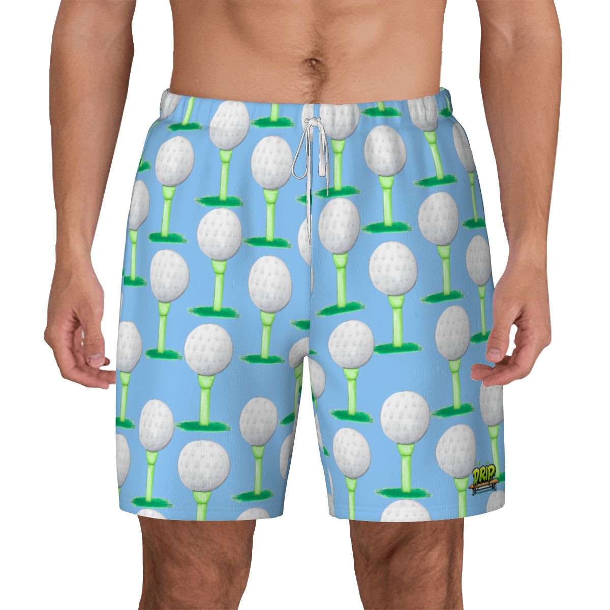W2W Pro Mesh Hybrid Shorts - Golf Ball and Tee Ice Blue