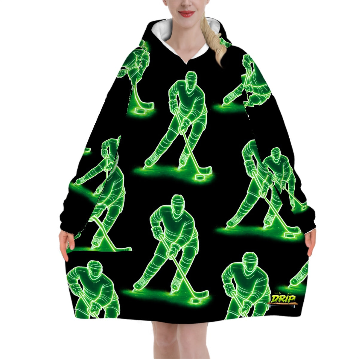 Adult Blanket Sweatshirt - Hockey Guys Black