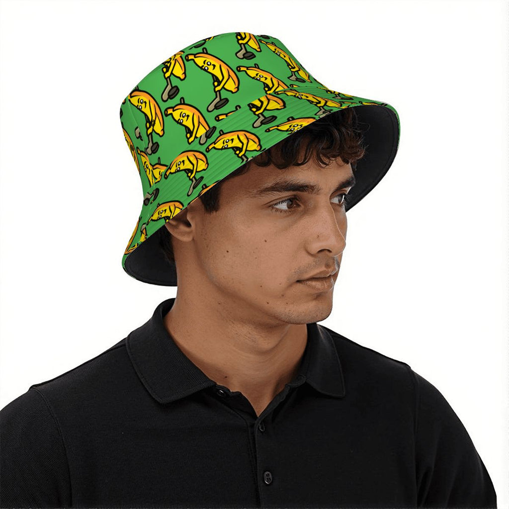 Drip Bucket Hat - Bananas for Hockey Green