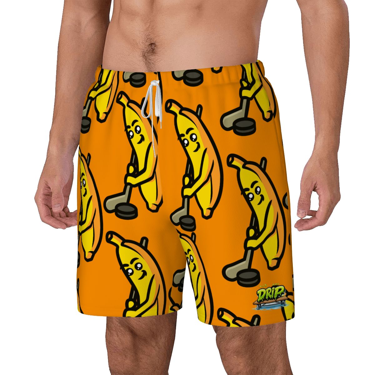W2W Pro Mesh Hybrid Shorts - Bananas for Hockey Orange