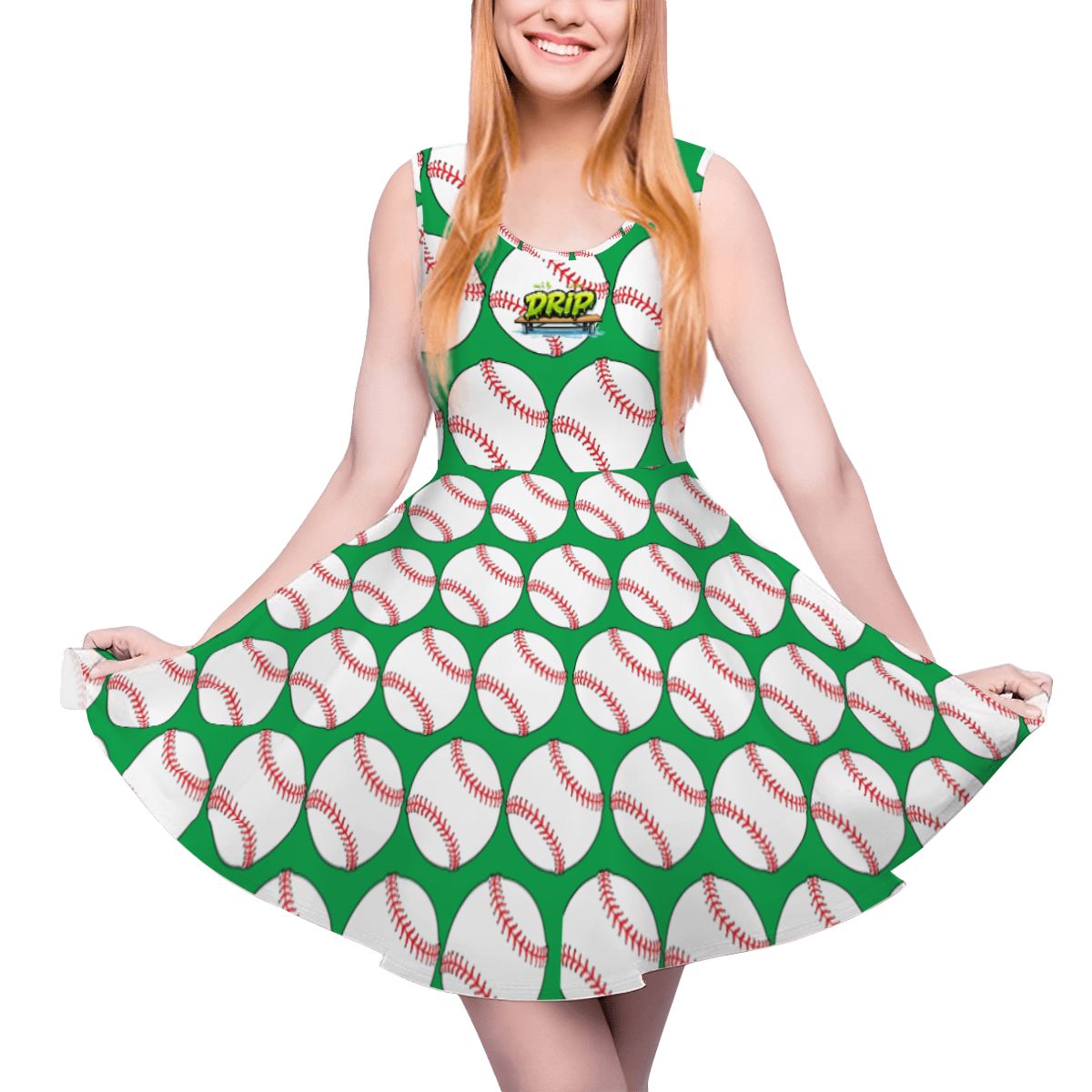 Women's Game Day Dress - Classic Baseball Green