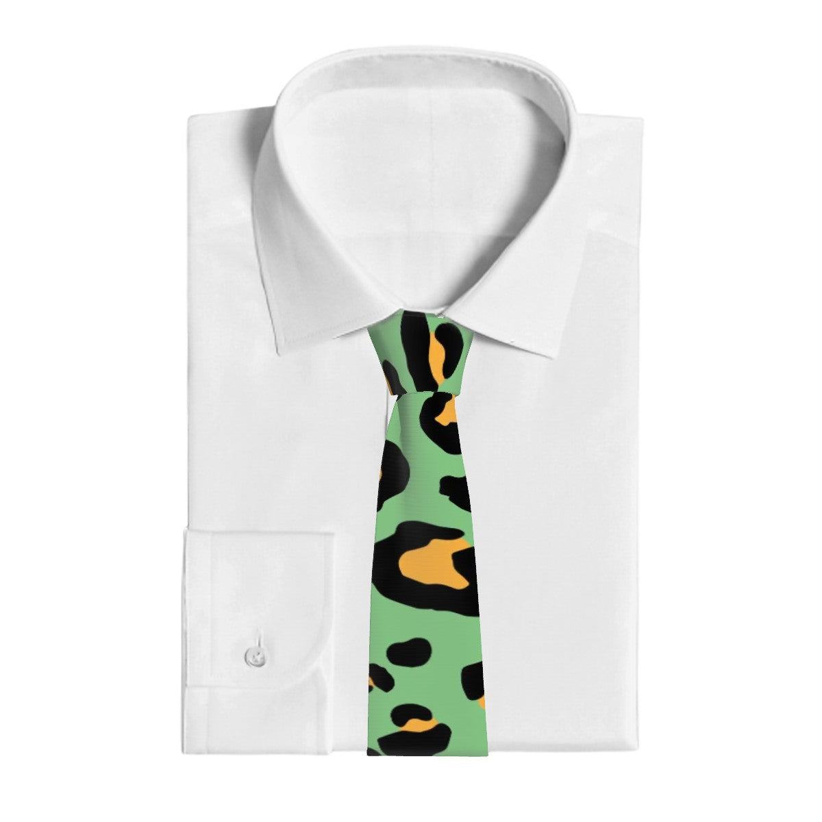 Game Day Tie - Drip Bench Leopard Jungle Green