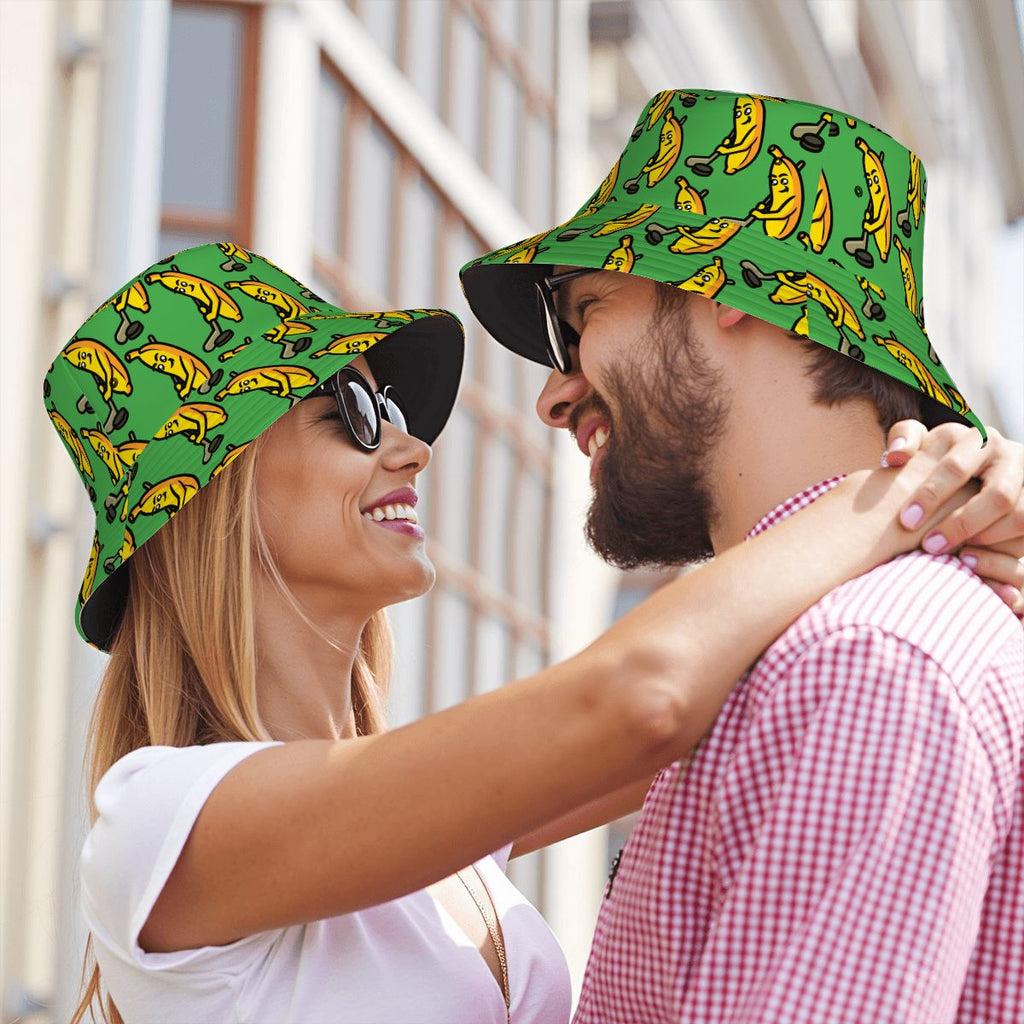 Drip Bucket Hat - Bananas for Hockey Green