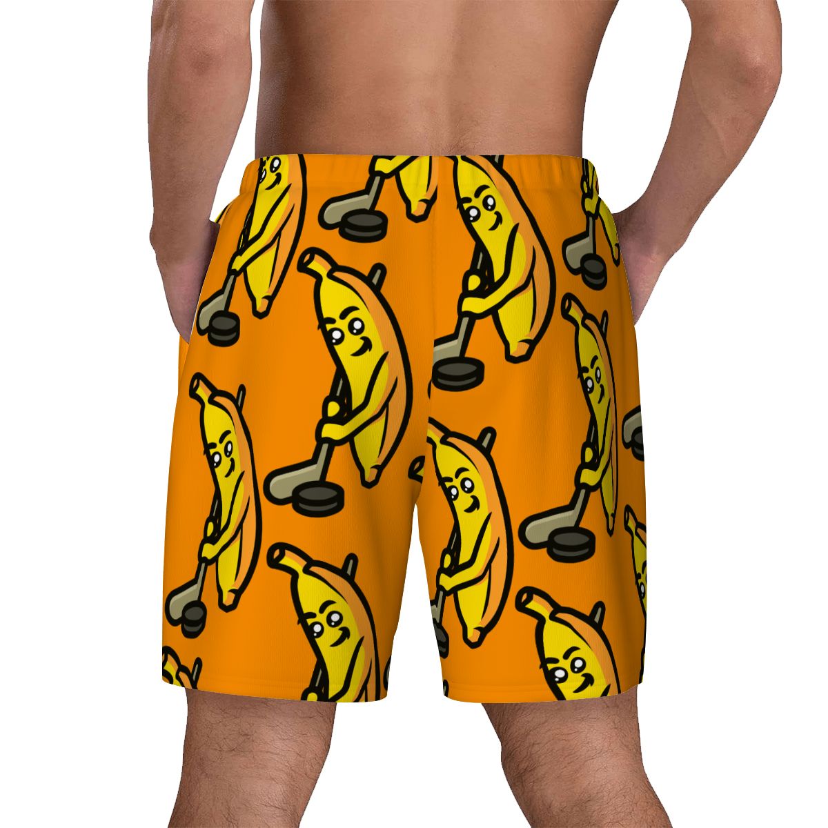 W2W Pro Mesh Hybrid Shorts - Bananas for Hockey Orange