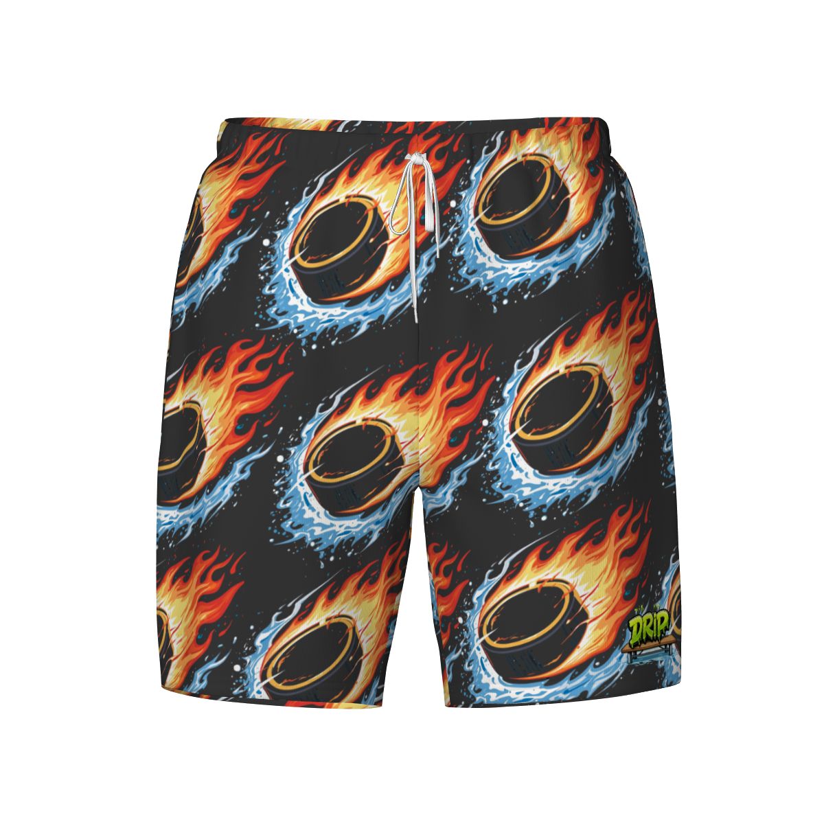W2W Pro Mesh Hybrid Shorts - Flamin Hockey Pucks Charcoal