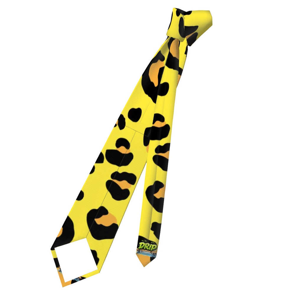 Game Day Tie - Drip Bench Leopard Yellow