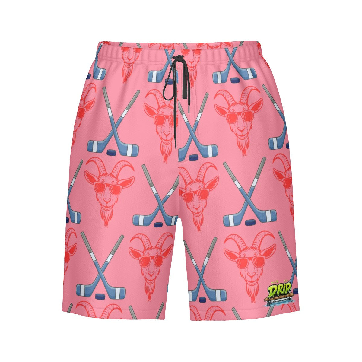 Men/Teen Swim Shorts - Goated Hockey Pink