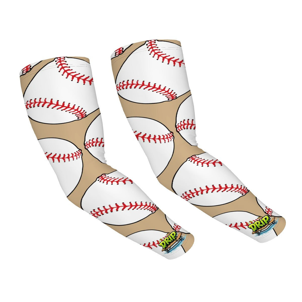 Drip Bench Performance Arm Sleeves - Classic Baseball Tan