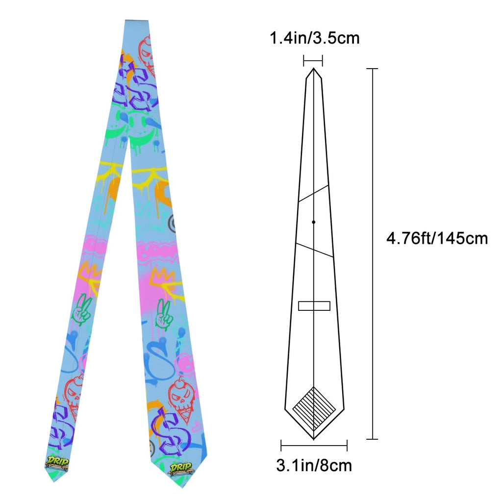 Game Day Tie - Graffiti Blue