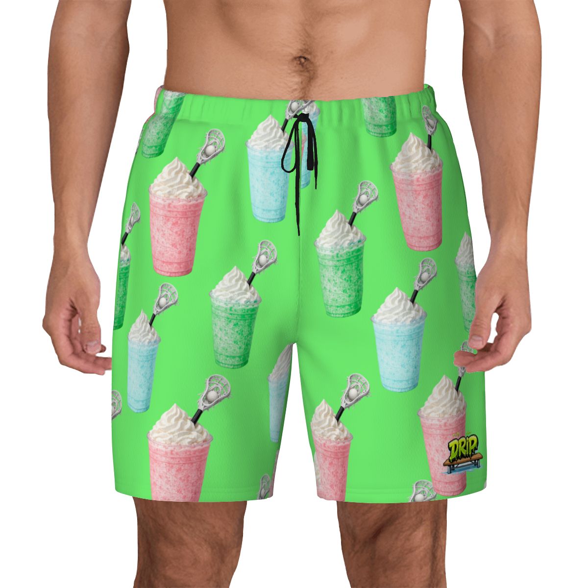 W2W Pro Mesh Hybrid Shorts - Ice Cream Lacrosse Hot Green