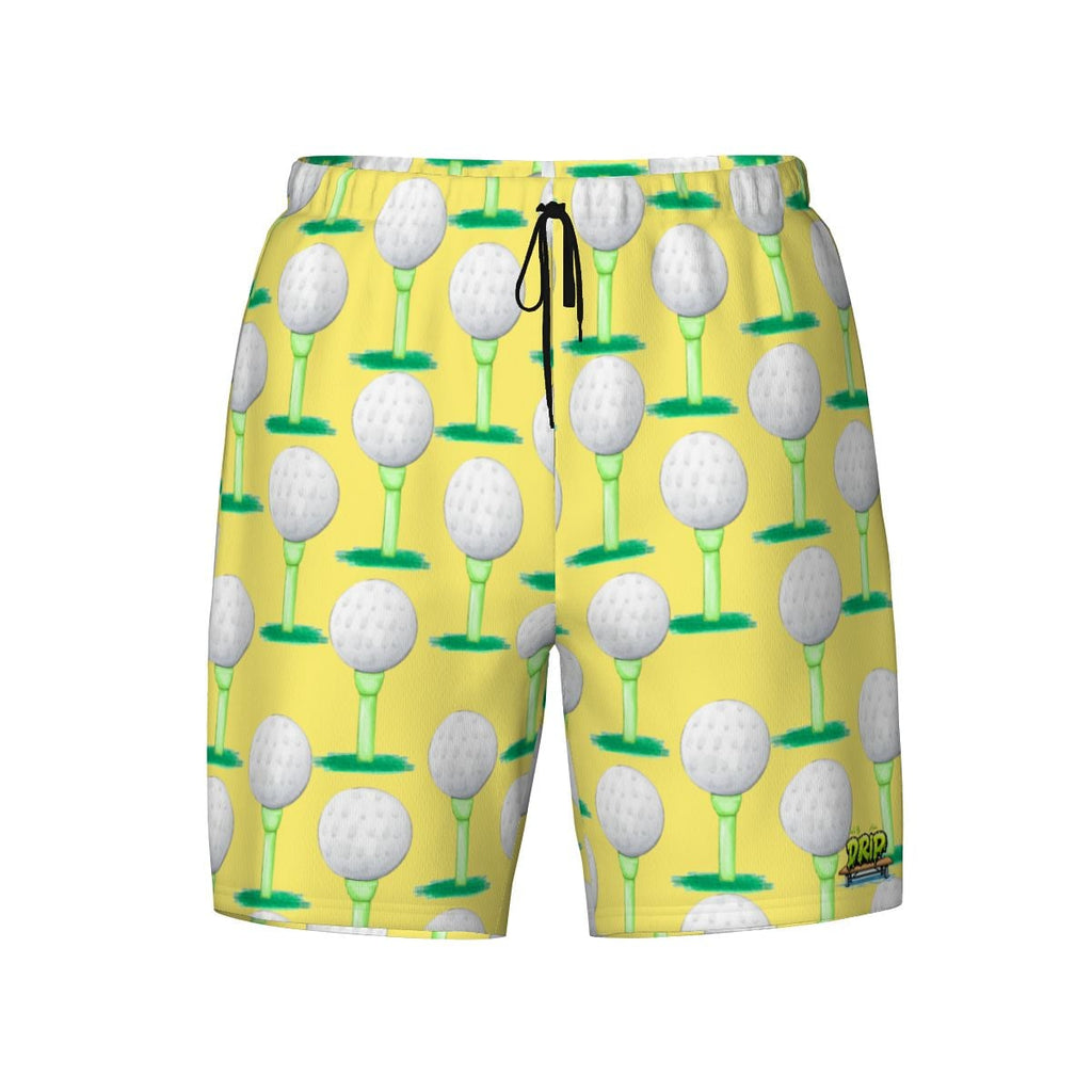 W2W Pro Mesh Hybrid Shorts - Golf Ball and Tee Yellow