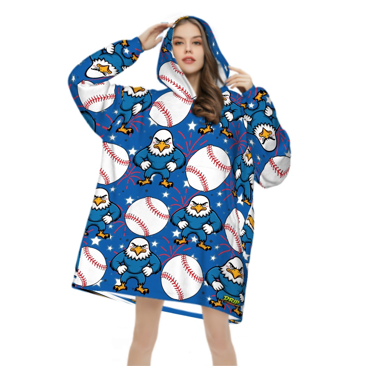 Adult Blanket Sweatshirt - Stars and Strikes Dark Blue