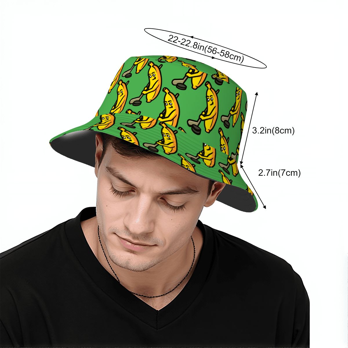 Drip Bucket Hat - Bananas for Hockey Green