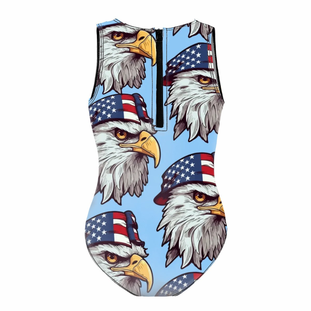 Girls One Piece Swimsuit - Eagles Fly Blue