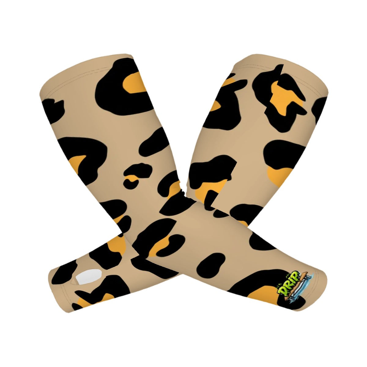 Drip Bench Performance Arm Sleeves - Drip Bench Leopard Khaki Tan