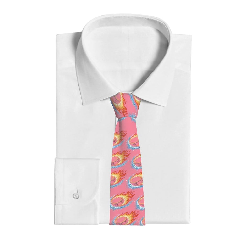 Game Day Tie - Flamin Hockey Pucks Pink