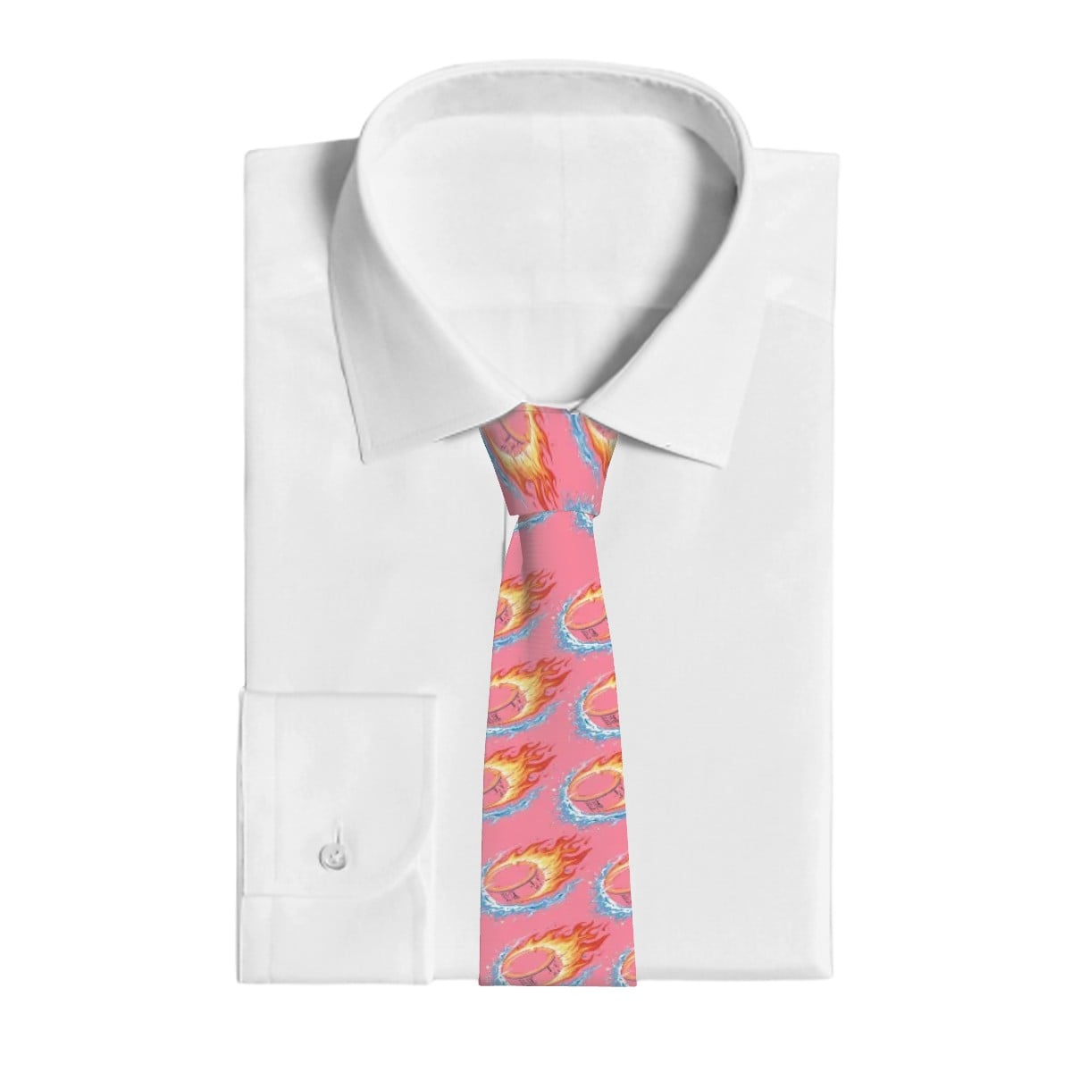 Game Day Tie - Flamin Hockey Pucks Pink