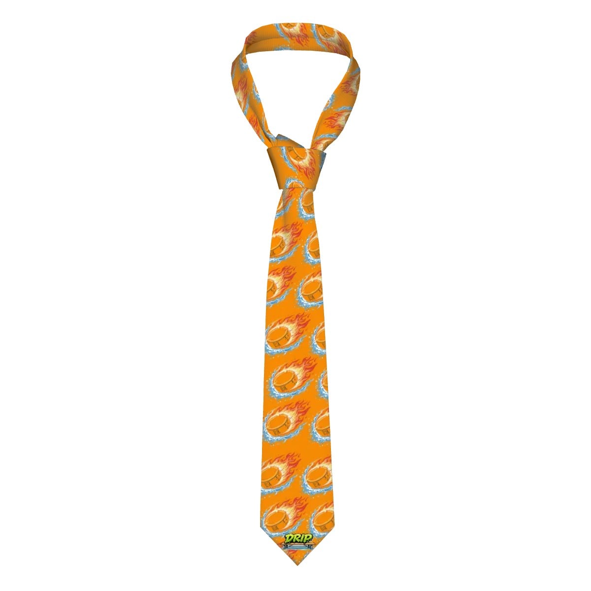 Game Day Tie - Flamin Hockey Pucks Orange