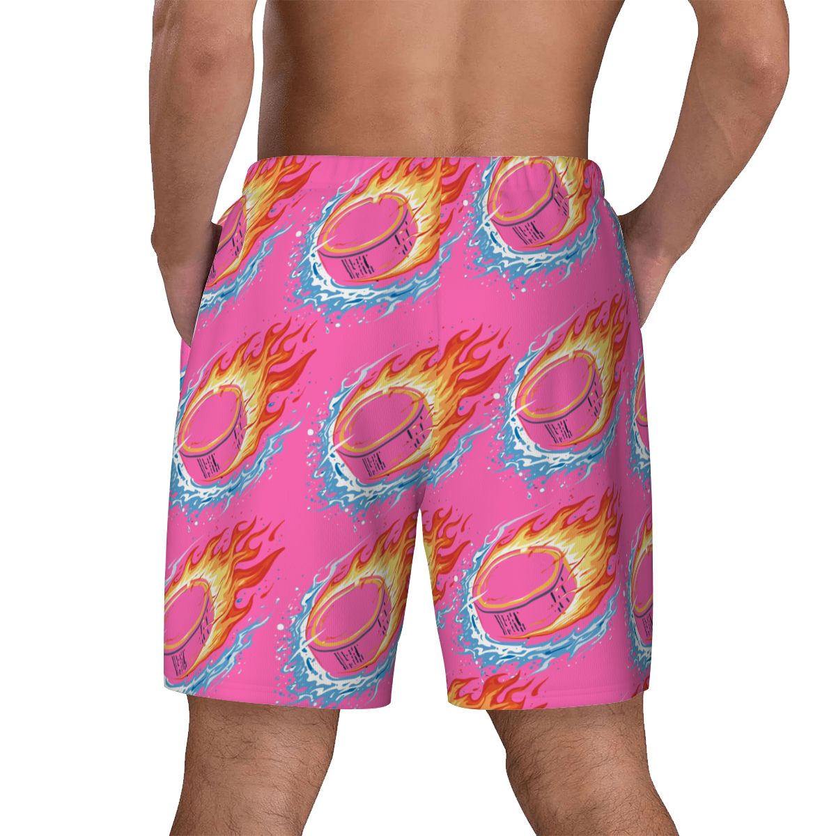 W2W Pro Mesh Hybrid Shorts - Flamin Hockey Pucks Hot Pink
