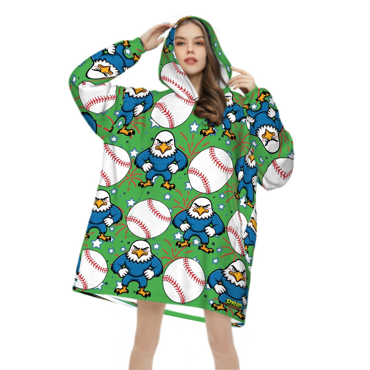Adult Blanket Sweatshirt - Stars and Strikes Green