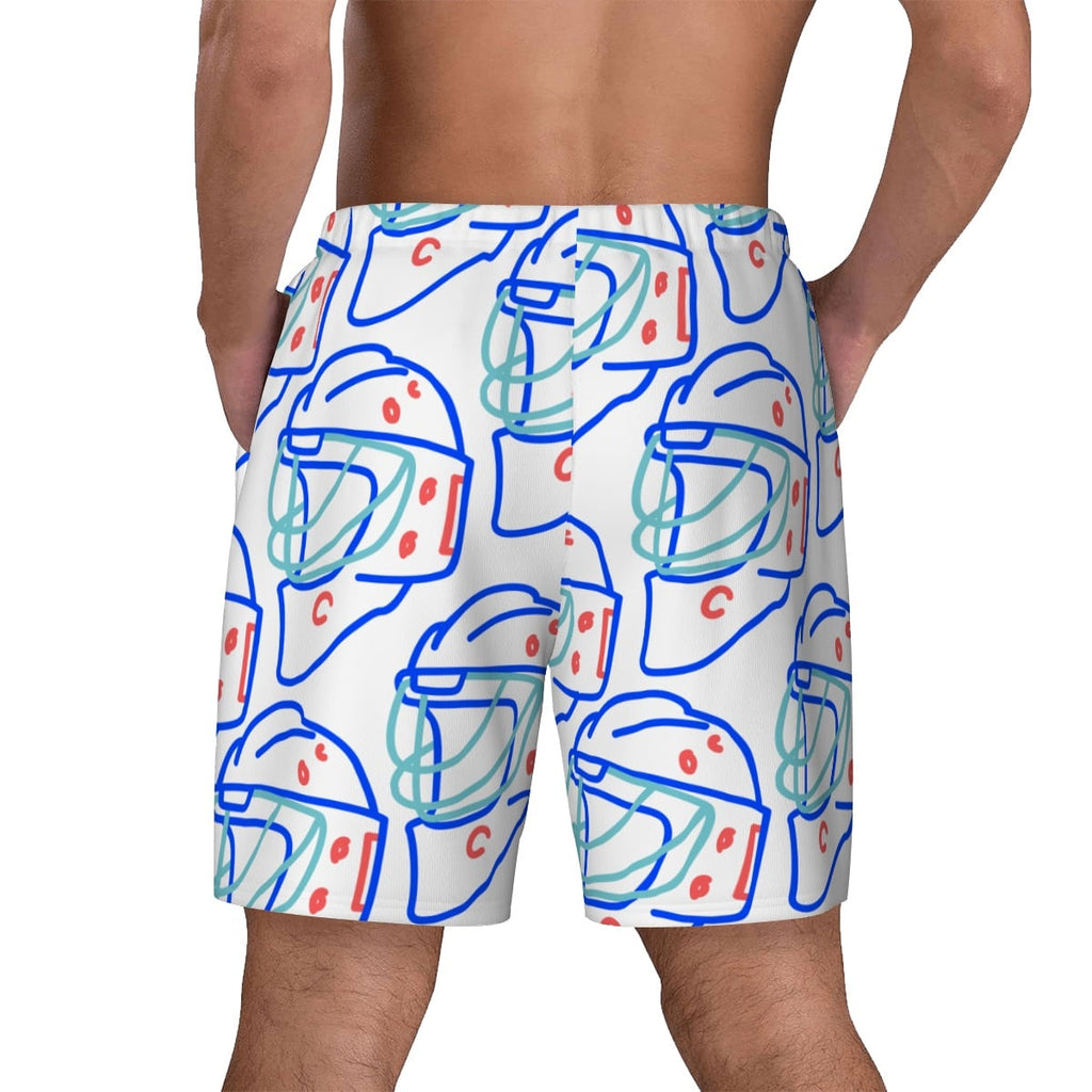 W2W Pro Mesh Hybrid Shorts - Goalie Helmet Sketch White