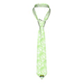 Game Day Tie - Neon Green Basketballs White