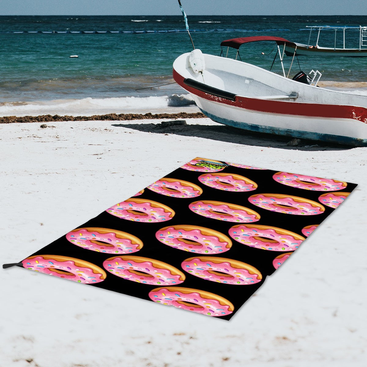 Drip Towel - Donuts Black