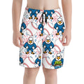 Youth Swim Shorts - Stars and Strikes White