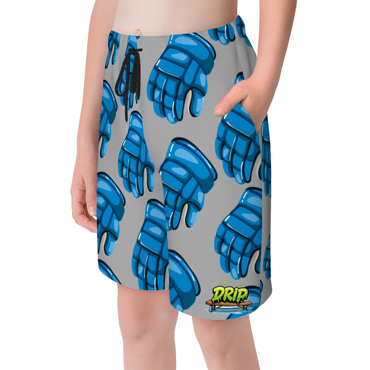 Youth Swim Shorts - Blue Hockey Gloves