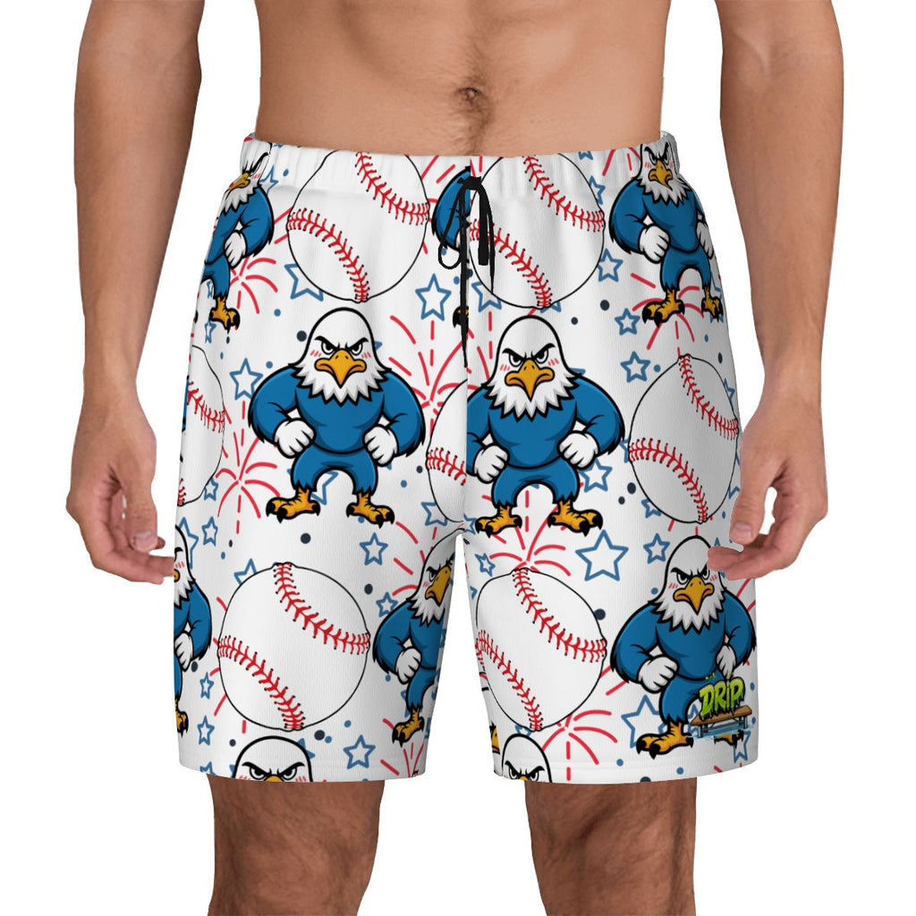 W2W Pro Mesh Hybrid Shorts - Stars and Strikes White