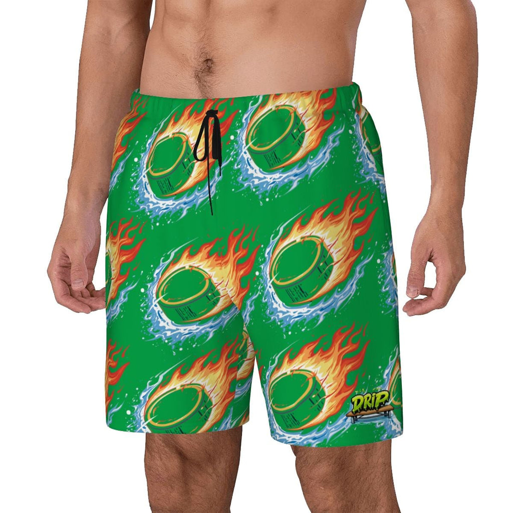 W2W Pro Mesh Hybrid Shorts - Flamin Hockey Pucks Green